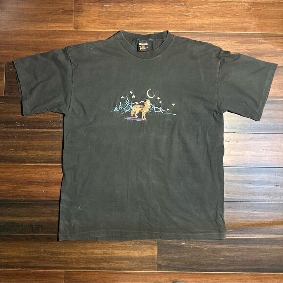Vintage Coyote and the Moon Singe Stitched Tee - Picture 1 of 5